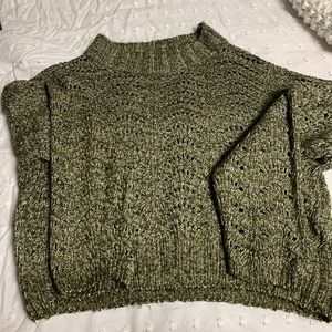Green high neck sweater